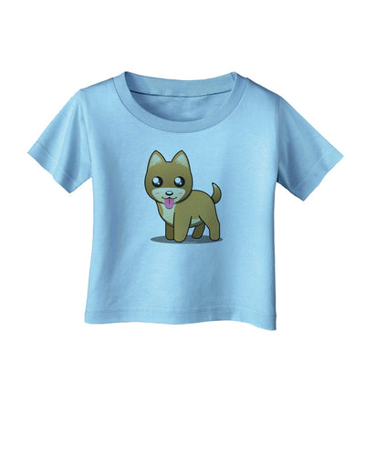 Kawaii Standing Puppy Infant T-Shirt-Infant T-Shirt-TooLoud-Aquatic-Blue-06-Months-Davson Sales
