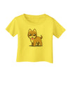 Kawaii Standing Puppy Infant T-Shirt-Infant T-Shirt-TooLoud-Yellow-06-Months-Davson Sales