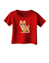 Kawaii Standing Puppy Infant T-Shirt Dark-Infant T-Shirt-TooLoud-Red-06-Months-Davson Sales