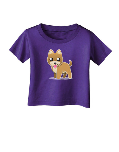 Kawaii Standing Puppy Infant T-Shirt Dark-Infant T-Shirt-TooLoud-Purple-06-Months-Davson Sales