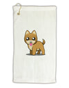 Kawaii Standing Puppy Micro Terry Gromet Golf Towel 16 x 25 inch-Golf Towel-TooLoud-White-Davson Sales