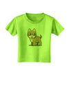 Kawaii Standing Puppy Toddler T-Shirt-Toddler T-Shirt-TooLoud-Lime-Green-2T-Davson Sales