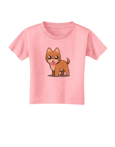 Kawaii Standing Puppy Toddler T-Shirt-Toddler T-Shirt-TooLoud-Candy-Pink-2T-Davson Sales