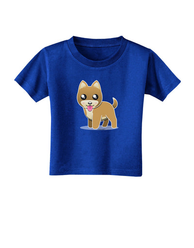 Kawaii Standing Puppy Toddler T-Shirt Dark-Toddler T-Shirt-TooLoud-Royal-Blue-2T-Davson Sales