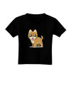 Kawaii Standing Puppy Toddler T-Shirt Dark-Toddler T-Shirt-TooLoud-Black-2T-Davson Sales