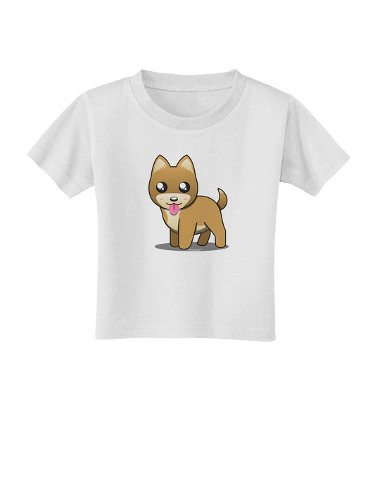 Kawaii Standing Puppy Toddler T-Shirt-Toddler T-Shirt-TooLoud-White-2T-Davson Sales