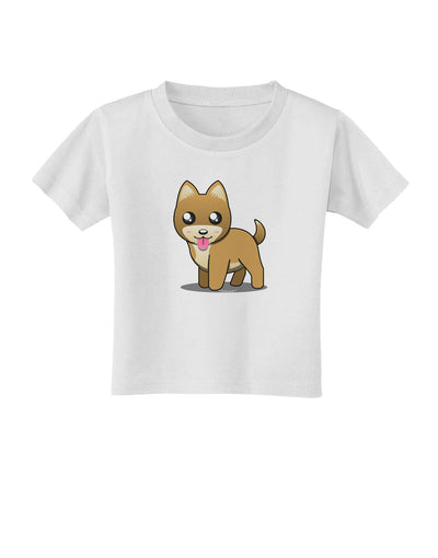 Kawaii Standing Puppy Toddler T-Shirt-Toddler T-Shirt-TooLoud-White-2T-Davson Sales