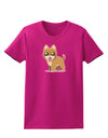 Kawaii Standing Puppy Womens Dark T-Shirt-TooLoud-Hot-Pink-Small-Davson Sales