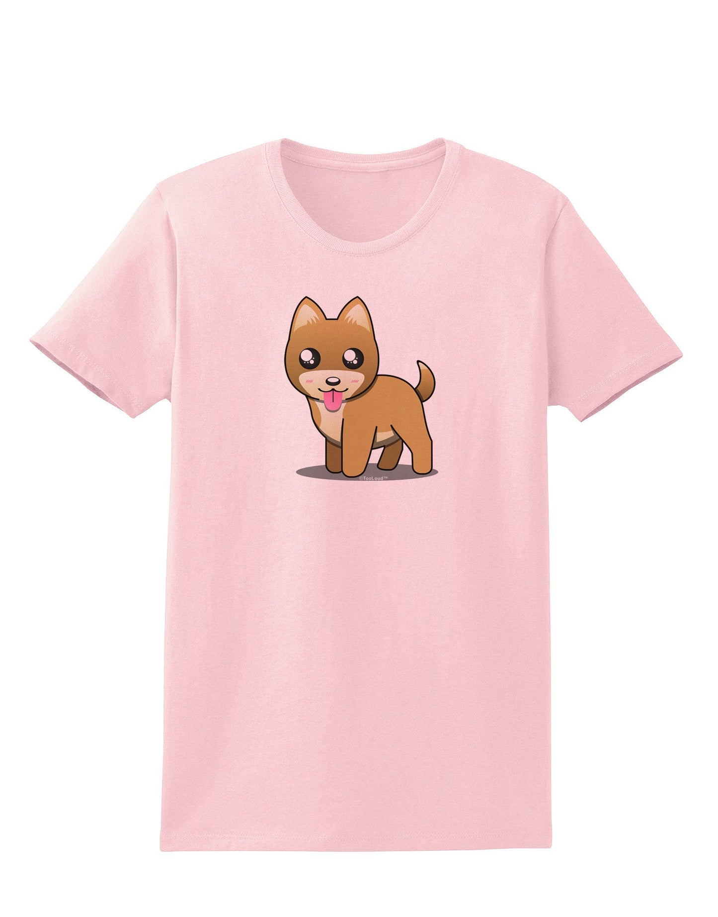 Kawaii Standing Puppy Womens T-Shirt-Womens T-Shirt-TooLoud-PalePink-X-Small-Davson Sales