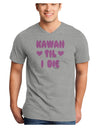 Kawaii Til I Die - Design - Magenta Adult V-Neck T-shirt by TooLoud-Mens V-Neck T-Shirt-TooLoud-HeatherGray-Small-Davson Sales