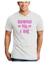 Kawaii Til I Die - Design - Magenta Adult V-Neck T-shirt by TooLoud-Mens V-Neck T-Shirt-TooLoud-White-Small-Davson Sales