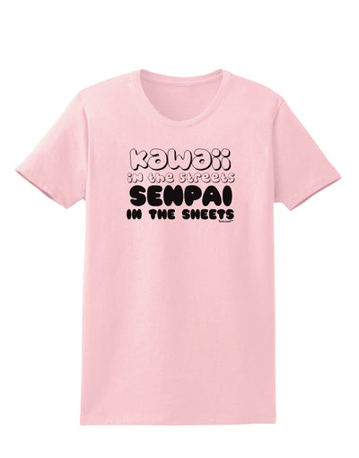 Kawaii in the Streets Senpai in the Sheets Womens T-Shirt by TooLoud-Womens T-Shirt-TooLoud-PalePink-X-Small-Davson Sales