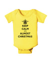 Keep Calm It's Almost Christmas Baby Romper Bodysuit-Baby Romper-TooLoud-Yellow-06-Months-Davson Sales