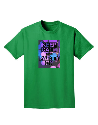 Keep Calm - Party Balloons Adult Dark T-Shirt-Mens T-Shirt-TooLoud-Kelly-Green-Small-Davson Sales