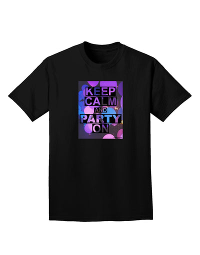 Keep Calm - Party Balloons Adult Dark T-Shirt by TooLoud-Mens T-Shirt-TooLoud-Black-Small-Davson Sales