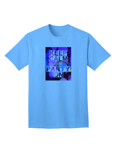 Keep Calm - Party Balloons Adult T-Shirt-unisex t-shirt-TooLoud-Aquatic-Blue-Small-Davson Sales