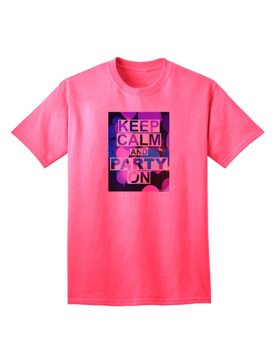 Keep Calm - Party Balloons Adult T-Shirt-unisex t-shirt-TooLoud-Neon-Pink-Small-Davson Sales