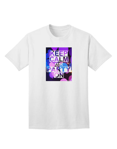 Keep Calm - Party Balloons Adult T-Shirt-unisex t-shirt-TooLoud-White-Small-Davson Sales