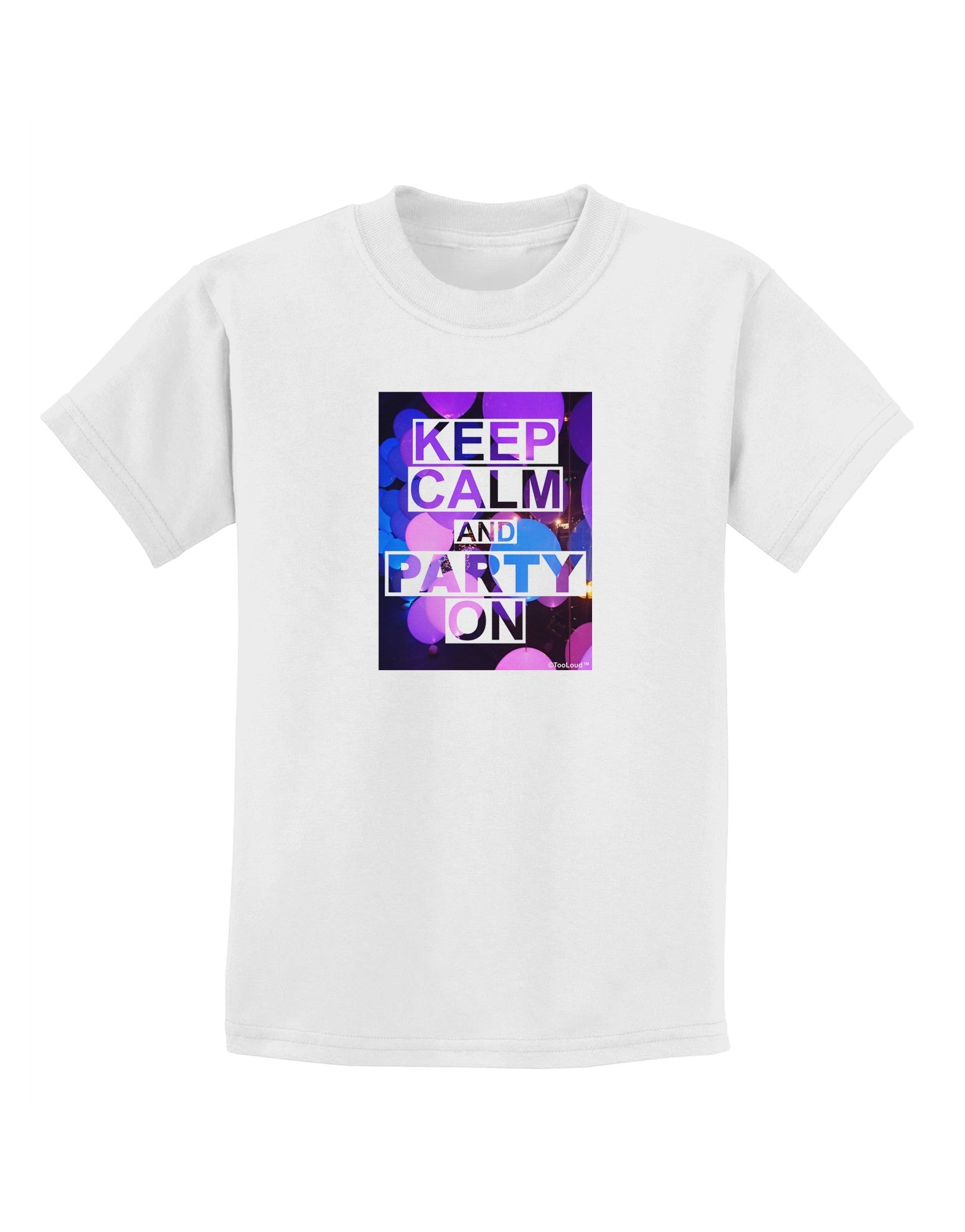 Keep Calm - Party Balloons Childrens T-Shirt-Childrens T-Shirt-TooLoud-White-X-Small-Davson Sales