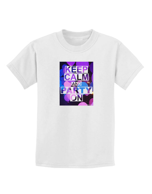 Keep Calm - Party Balloons Childrens T-Shirt-Childrens T-Shirt-TooLoud-White-X-Small-Davson Sales