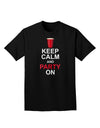 Keep Calm - Party Beer Adult Dark T-Shirt-Mens T-Shirt-TooLoud-Black-Small-Davson Sales