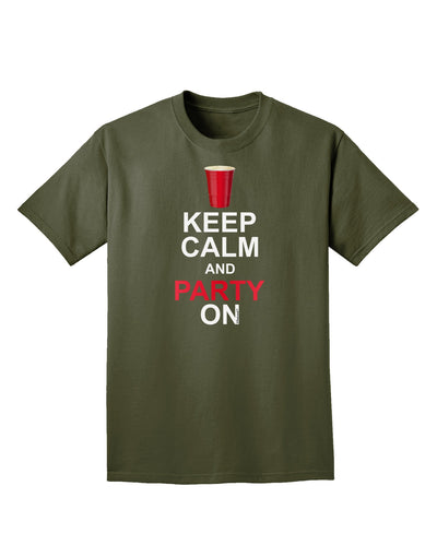 Keep Calm - Party Beer Adult Dark T-Shirt-Mens T-Shirt-TooLoud-Military-Green-Small-Davson Sales