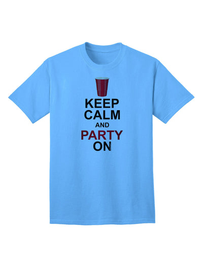 Keep Calm - Party Beer Adult T-Shirt-unisex t-shirt-TooLoud-Aquatic-Blue-Small-Davson Sales
