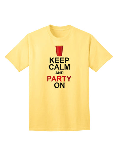 Keep Calm - Party Beer Adult T-Shirt-unisex t-shirt-TooLoud-Yellow-Small-Davson Sales
