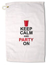 Keep Calm - Party Beer Premium Cotton Golf Towel - 16 x 25 inch by TooLoud-Golf Towel-TooLoud-16x25"-Davson Sales