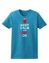 Keep Calm - Party Beer Womens Dark T-Shirt-Womens T-Shirt-TooLoud-Turquoise-X-Small-Davson Sales