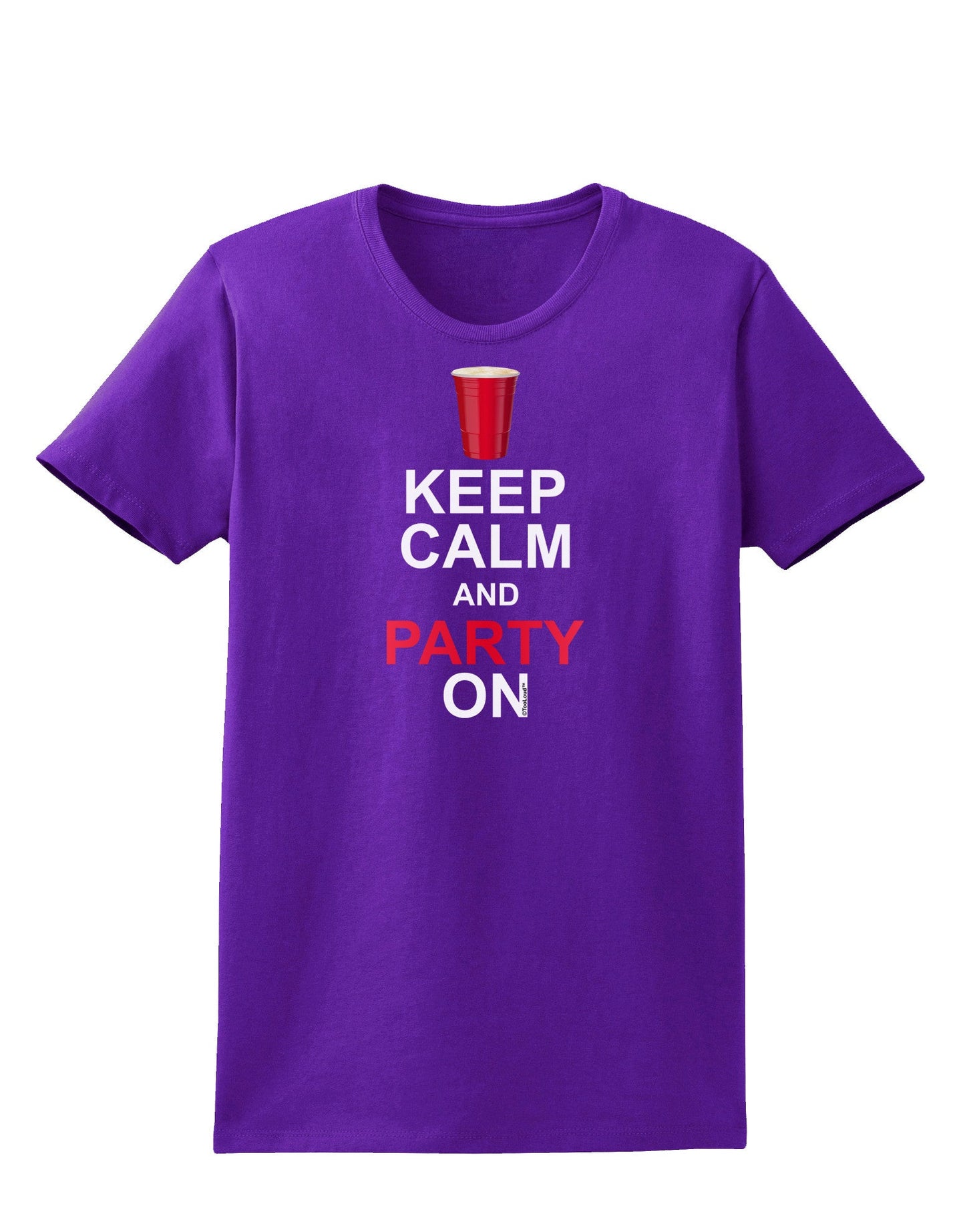 Keep Calm - Party Beer Womens Dark T-Shirt-Womens T-Shirt-TooLoud-Purple-X-Small-Davson Sales