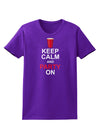 Keep Calm - Party Beer Womens Dark T-Shirt-Womens T-Shirt-TooLoud-Purple-X-Small-Davson Sales