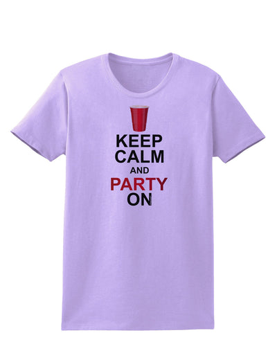 Keep Calm - Party Beer Womens T-Shirt-Womens T-Shirt-TooLoud-Lavender-X-Small-Davson Sales