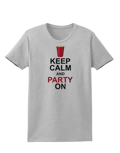 Keep Calm - Party Beer Womens T-Shirt-Womens T-Shirt-TooLoud-AshGray-X-Small-Davson Sales