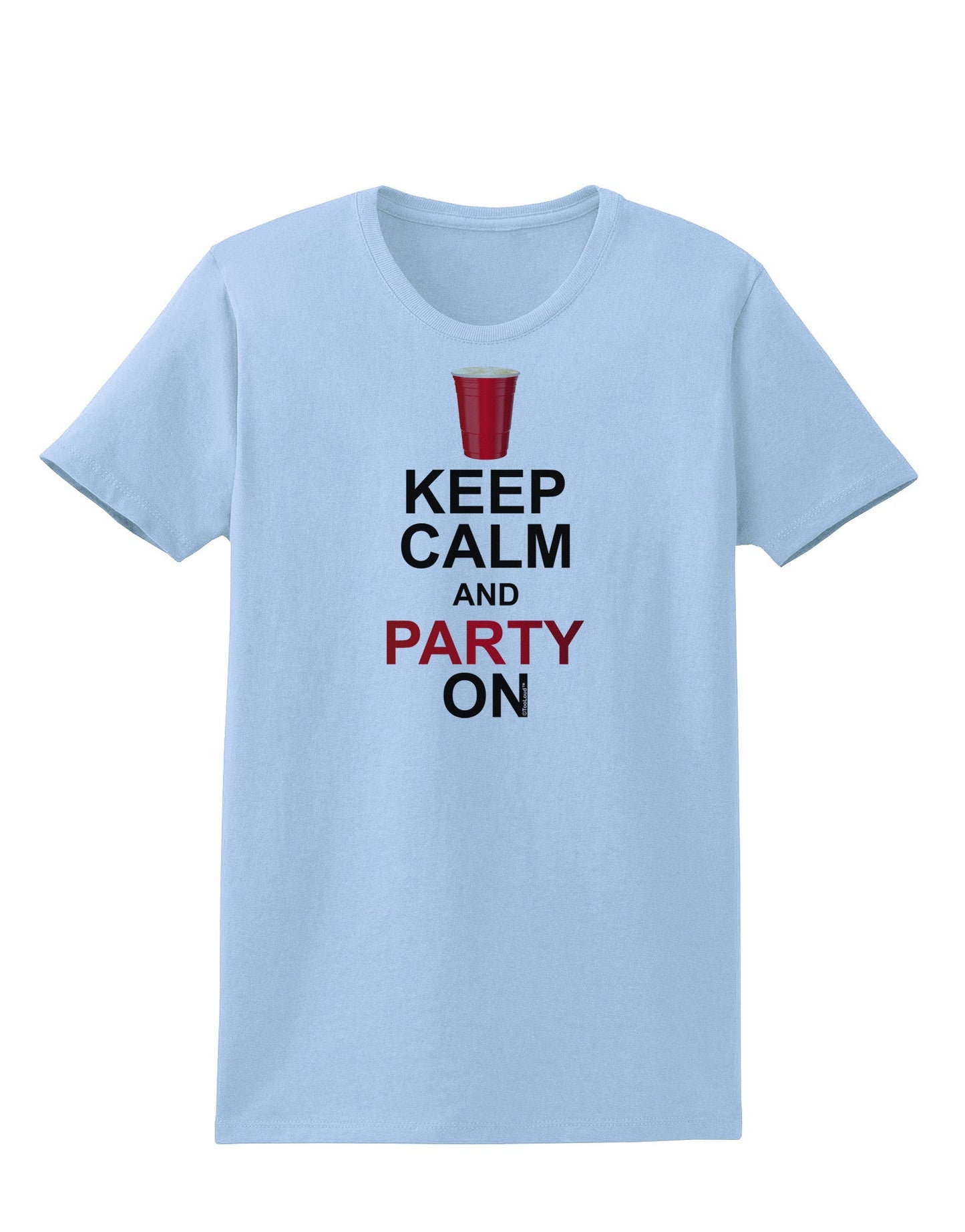 Keep Calm - Party Beer Womens T-Shirt-Womens T-Shirt-TooLoud-Light-Blue-X-Small-Davson Sales