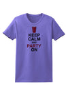 Keep Calm - Party Beer Womens T-Shirt-Womens T-Shirt-TooLoud-Violet-X-Small-Davson Sales