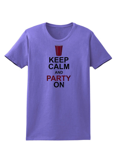 Keep Calm - Party Beer Womens T-Shirt-Womens T-Shirt-TooLoud-Violet-X-Small-Davson Sales