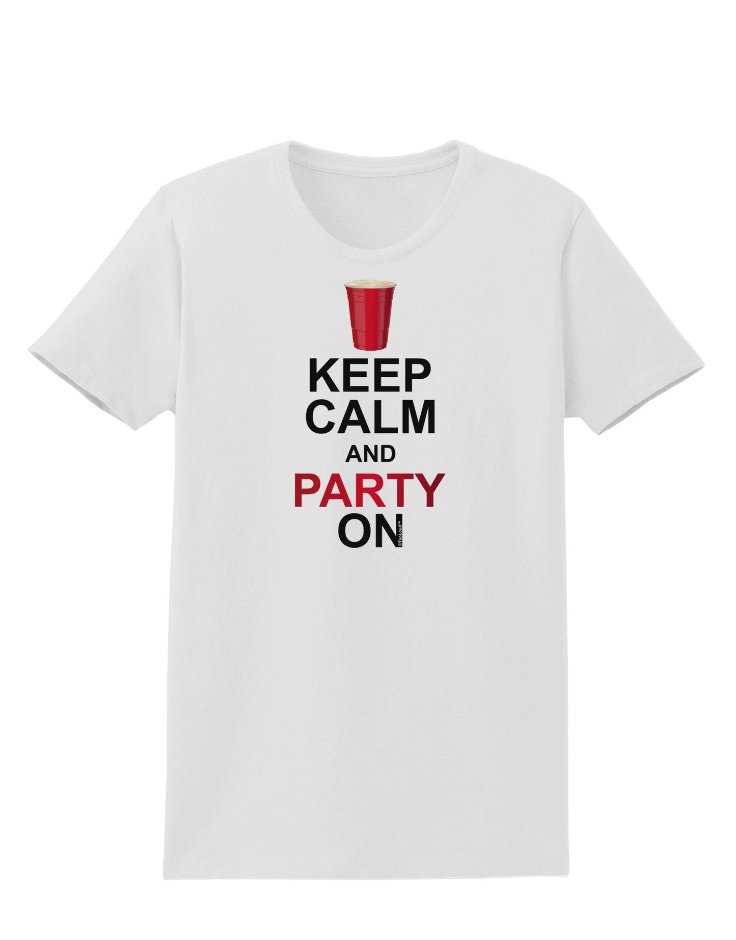Keep Calm - Party Beer Womens T-Shirt-Womens T-Shirt-TooLoud-White-X-Small-Davson Sales