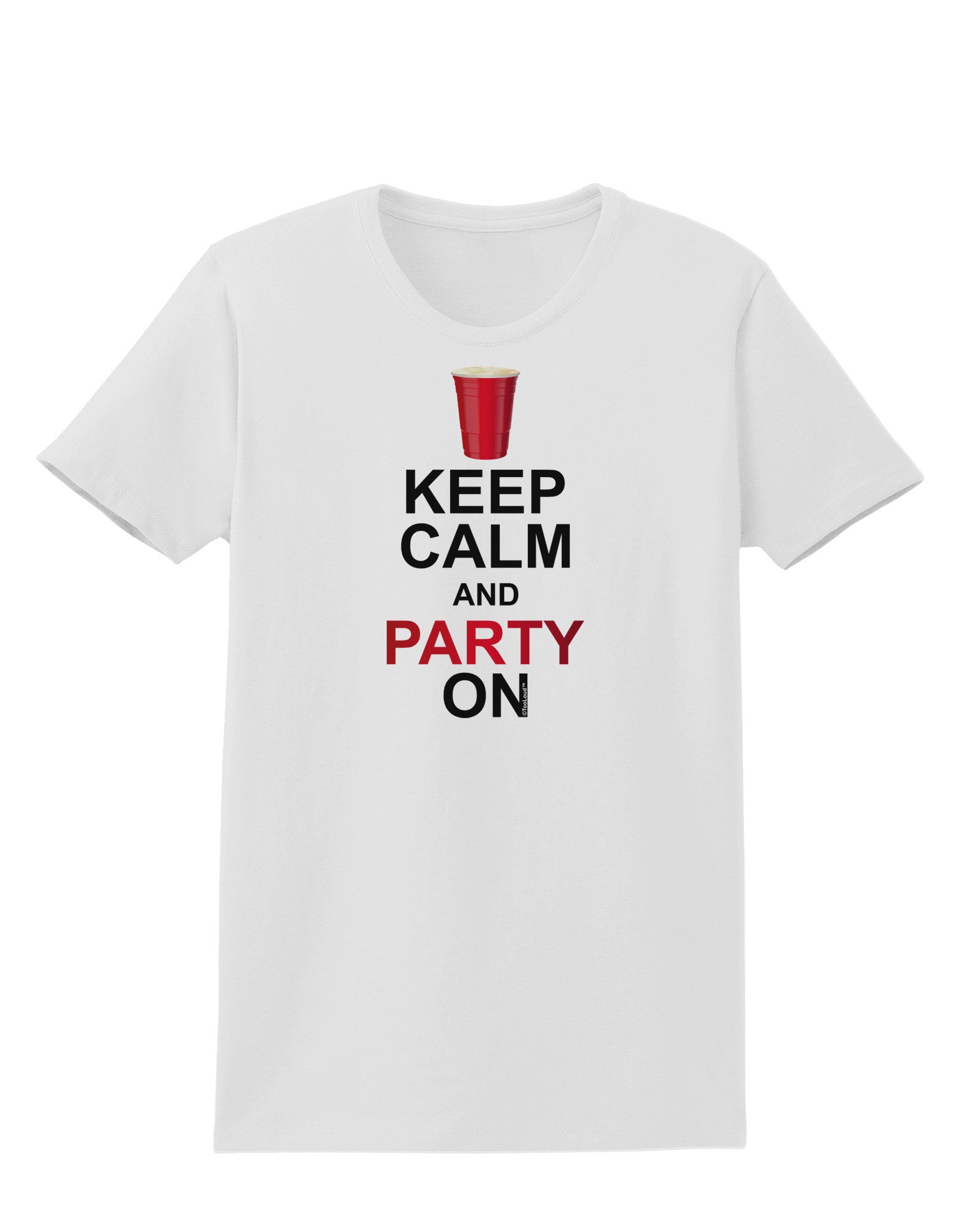 Keep Calm - Party Beer Womens T-Shirt-Womens T-Shirt-TooLoud-White-X-Small-Davson Sales