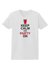 Keep Calm - Party Beer Womens T-Shirt-Womens T-Shirt-TooLoud-White-X-Small-Davson Sales