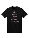 Keep Calm and Bend and Snap Adult Dark T-Shirt-Mens T-Shirt-TooLoud-Black-Small-Davson Sales