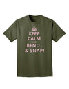 Keep Calm and Bend and Snap Adult Dark T-Shirt-Mens T-Shirt-TooLoud-Military-Green-Small-Davson Sales