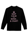 Keep Calm and Bend and Snap Adult Long Sleeve Dark T-Shirt-TooLoud-Black-Small-Davson Sales