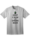 Keep Calm and Drink Beer Adult Unisex St Patrick's Day T-Shirt-TooLoud-Ash Gray-Small-Davson Sales