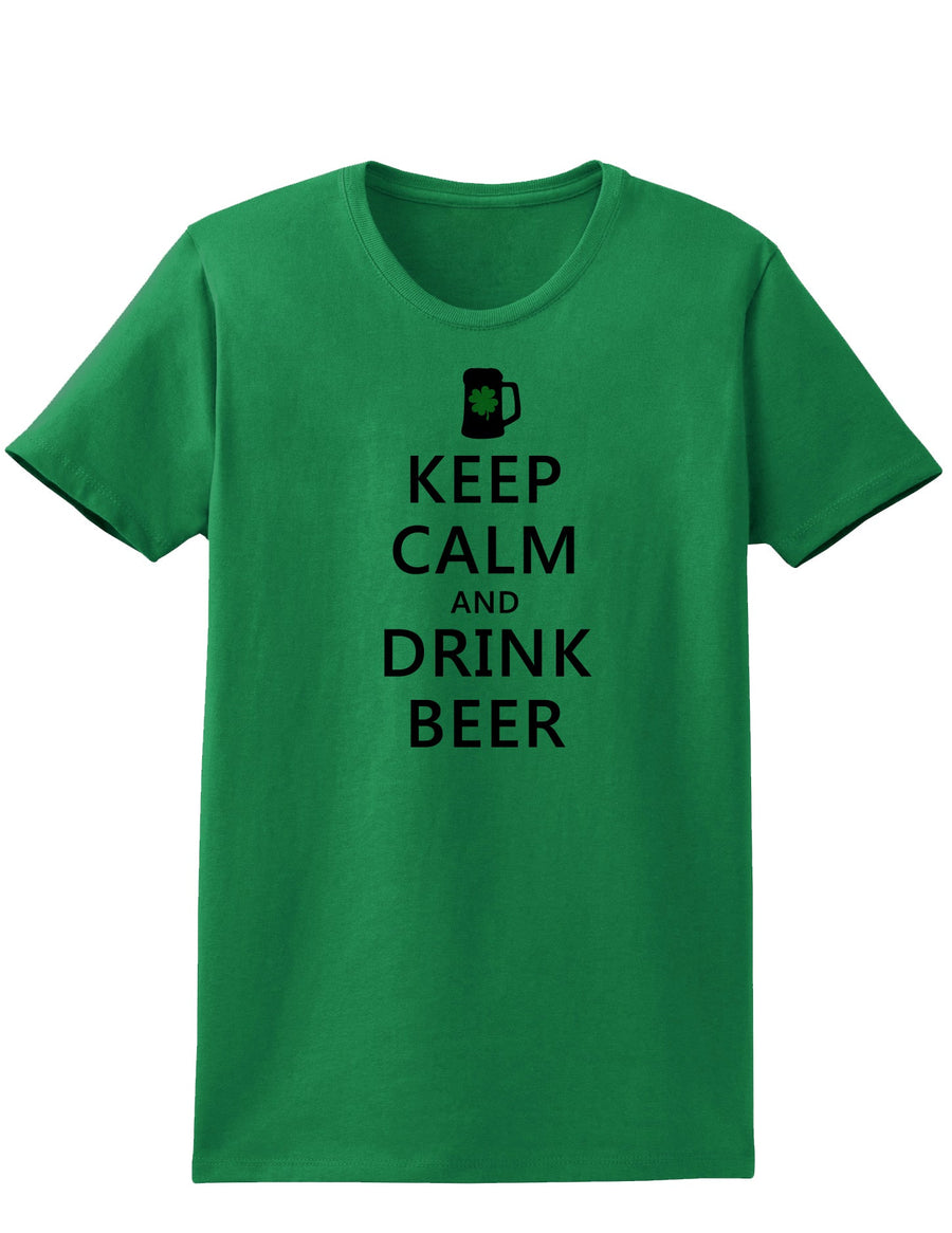 Keep Calm and Drink Beer Adult Womens St. Patrick's Day T-Shirt-TooLoud-Ash Gray-Small-Davson Sales