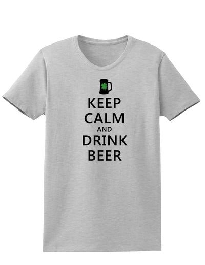 Keep Calm and Drink Beer Adult Womens St. Patrick's Day T-Shirt-TooLoud-Ash Gray-Small-Davson Sales