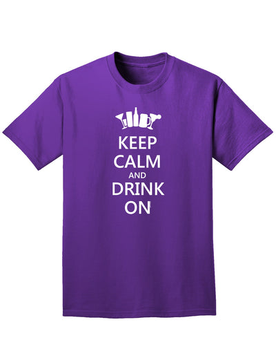 Keep Calm and Drink On Adult Dark T-Shirt-Mens T-Shirt-TooLoud-Purple-Small-Davson Sales