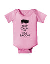 Keep Calm and Eat Bacon Baby Romper Bodysuit-Baby Romper-TooLoud-Pink-06-Months-Davson Sales