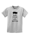 Keep Calm and Eat Bacon Childrens T-Shirt-Childrens T-Shirt-TooLoud-AshGray-X-Small-Davson Sales