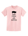 Keep Calm and Eat Bacon Childrens T-Shirt-Childrens T-Shirt-TooLoud-PalePink-X-Small-Davson Sales